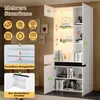 Merax Hochglanz Vitrine Hochschrank mit LED, Glasvitrine Produktbild-Vorschau 10