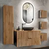 A modern bathroom vanity and cabinet set with a sink and mirror. Produktbild-Vorschau