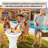 IvoQ Lot de 2 Mange-debout Blancs – Inclus 2 Housses Voir les images du produit 5