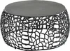 Runde Aluminium Tisch mit Takstruktur schwarz 66x66x30 cm Produktbild-Vorschau 2