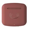 A close-up, front-facing view of a reddish-brown colored earbud charging case with a subtle crab graphic embossed on the front. Anteprima dell’immagine prodotto