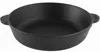 A black cast iron pan with two handles is shown from a slightly elevated side angle against a white background. Produktbild-Vorschau
