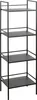 HAKU Regal Badregal schwarz - Metall, B/H/T: 40x128x30 cm Produktbild-Vorschau 1