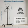 TV-Ständer Rollbar 13-49 Zoll Flat Curved TVs, Tragbar Produktbild-Vorschau 3