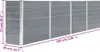 vidaXL Letto rialzato 320 x 40 x 77 cm Acciaio zincato Anteprima dell’immagine prodotto 6