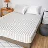 Satin Spannbetttuch 200x200 cm Beige-Weiß Bettlaken Produktbild-Vorschau 3