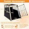 COSTWAY Hundetransportbox, Alu Hundebox mit abschließbarer Produktbild-Vorschau 3