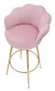 Barhocker Küche mit Blumenlehne, goldene Beine, h90cm Produktbild-Vorschau 5