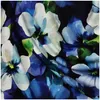Punta di Roma Flower ab 0,5 m x 158 cm Viskose-Stoff Romanit Strech Jersey Oeko-Tex Meterware schwarz blau Produktbild-Vorschau