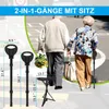 Gehstock mit Sitz, tragbarer Trekkingstöcke,Klappstuhl, aus Produktbild-Vorschau 4