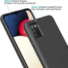 A black phone case is shown on a smartphone, highlighting its protective features. Produktbild-Vorschau