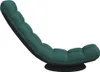 A teal floor chair with a black base, shown from a side angle against a white background. Produktbild-Vorschau