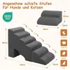 Scala per cani, altezza 60 cm, 6 gradini, colore grigio, Anteprima dell’immagine prodotto 4