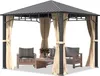 A gazebo with furniture inside, set against a white background. Produktbild-Vorschau