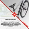 Close-up of an e-bike battery and frame, with marketing text and a logo. Produktbild-Vorschau
