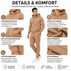 Herren Jogginganzug einfarbig 100% BW 586 Cappuccino XXL Produktbild-Vorschau 7