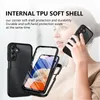 A person is holding a phone case while a disassembled phone case is shown next to it. Produktbild-Vorschau