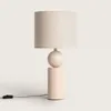 Tischlampe Keramik und Stoff Rahma Beige Produktbild-Vorschau 3