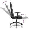 vidaXL Gaming-Stuhl mit Fußstütze Schwarz und Grau Produktbild-Vorschau 7