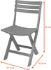 Chaise pliante en plastique solide - gris - 042980690 Voir les images du produit 1