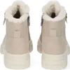 A pair of cream-colored winter boots with faux fur lining, shown from the back. Anteprima dell’immagine prodotto
