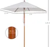 Outsunny Parasol de jardin extšŠrieur Parasol rectangulaire Voir les images du produit 5
