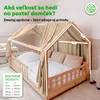 Nebesá na domčekovú posteľ 135x320 cm krémové bez zlatej Náhľad obrázku produktu 4