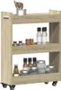 Skříňka s kolečky Sonoma dub 60x22x79 cm materiál na bázi Náhled obrázku produktu 4