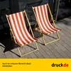 Chaise longue - à larges rayures - orange - pliable - en Voir les images du produit 5