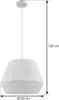 Lindby Hängeleuchte Vitore, Ø 40 cm, Textil, weiß Produktbild-Vorschau 5