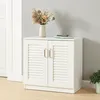 Schuhschrank 'Løten' Schuhregal 63 x 36 x 62 cm mit 2 Türen Produktbild-Vorschau 1