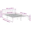 Massivholzbett Extra Lang ohne Matratze Weiß 160x220 Produktbild-Vorschau 9