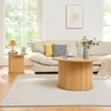 Table basse 'Ledepid' 48 x Ø80 cm ronde bambou + MDF Voir les images du produit 3