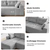 GLP Modulares Ecksofa 256 cm aus Cord, 4-Sitzer mit Produktbild-Vorschau 8