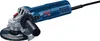 A blue and silver Bosch angle grinder is shown against a white background. Voir les images du produit