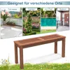 COSTWAY Gartenbank wetterfest, 2-Sitzer Sitzbank ohne Produktbild-Vorschau 8