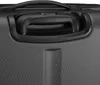 A close-up shot of the handle and textured surface of a dark gray suitcase. Produktbild-Vorschau
