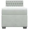 vidaXL Boxspringbett mit Matratze Hellgrau 80x200 cm Samt Produktbild-Vorschau 4