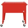 vidaXL Chariot réfrigéré à roulettes rouge 92x43x89 cm Voir les images du produit 3