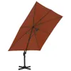 vidaXL Ampelschirm mit Aluminium-Mast 300x300 cm Terrakotta Produktbild-Vorschau 2