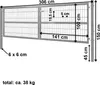 Gartentor Tor Gartenzaun Zaun 300x100 cm Doppelflügelig Produktbild-Vorschau 5