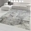 Teppich modern Wohnzimmerteppich abstrakt in grau creme Produktbild-Vorschau 1