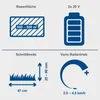 Diagrams illustrating features of a lawnmower. Produktbild-Vorschau