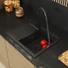 Granitan | Granitový dřez Fabro - černý - s odkapávačem a Náhled obrázku produktu 4