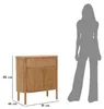 Komoda 80,5 x 82 x 46 cm, borovice, MDF, kov, hnědá Náhled obrázku produktu 10
