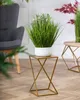 HowHomely Modern Pflanzenständer, Blumenhocker aus Metall Produktbild-Vorschau 2