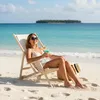 Mucola sedia da spiaggia con braccioli lettino da spiaggia Anteprima dell’immagine prodotto 7