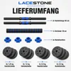Lacestone 2in1 Hantelset 40 Kg Kurzhantel Langhantel Set Produktbild-Vorschau 3