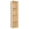 vidaXL Bücherregal/TV-Schrank Sonoma-Eiche 36x30x143 cm Produktbild-Vorschau 3