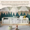 A child's bed with a mountain-themed mural on the wall. Produktbild-Vorschau